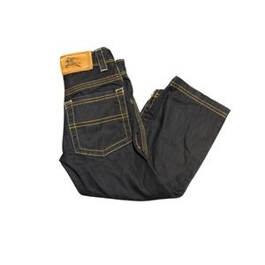 Burberry Kids Dark Wash Denim Jeans Yellow Contrast Stitching Size 4Y 104cm